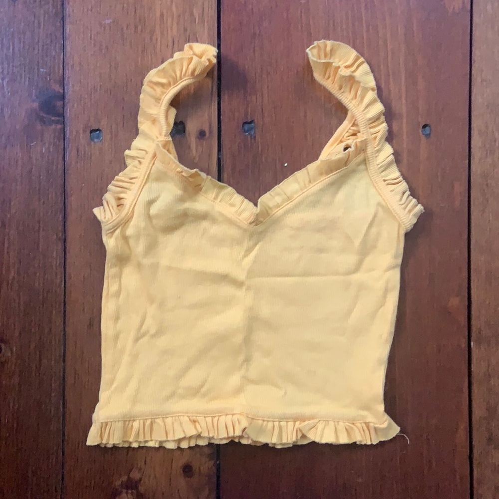 Sunflower Yellow Cropped Tank Size XS